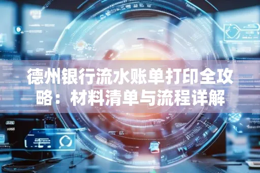 德州银行流水账单打印全攻略:材料清单与流程详解