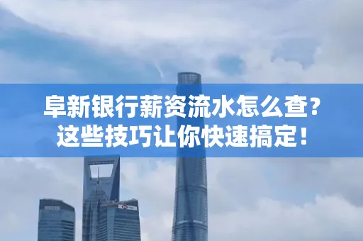 阜新银行薪资流水怎么查?这些技巧让你快速搞定! 阜新银行薪资流水怎么查?这些技巧让你快速搞定!