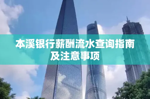 本溪银行薪酬流水查询指南及注意事项