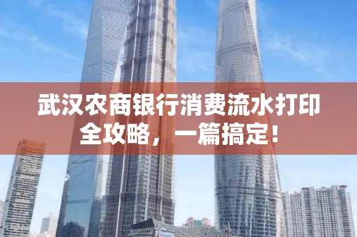 武汉农商银行消费流水打印全攻略,一篇搞定!