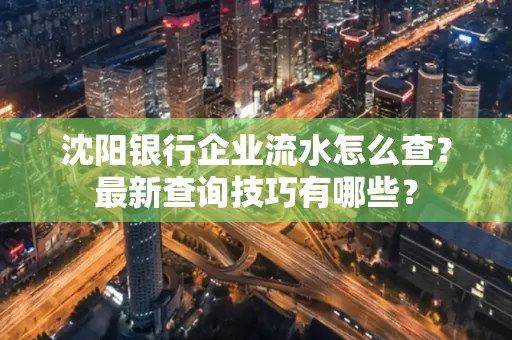 沈阳银行企业流水怎么查?最新查询技巧有哪些?