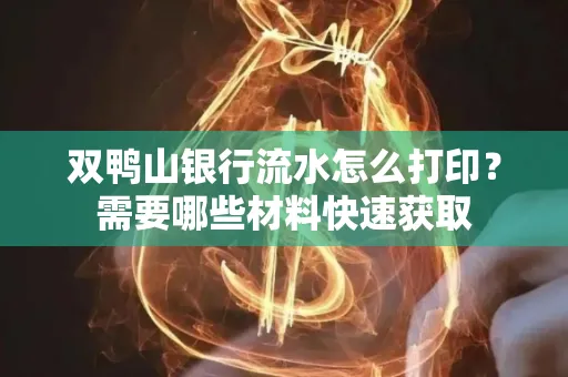 双鸭山银行流水怎么打印?需要哪些材料快速获取