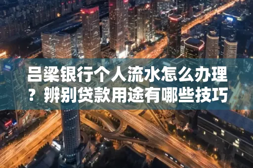 吕梁银行个人流水怎么办理?辨别贷款用途有哪些技巧?