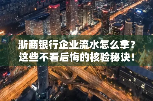 浙商银行企业流水怎么拿?这些不看后悔的核验秘诀!