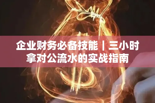 企业财务必备技能|三小时拿对公流水的实战指南