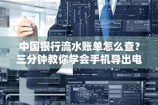 中国银行流水账单怎么查？三分钟教你学会手机导出电子版