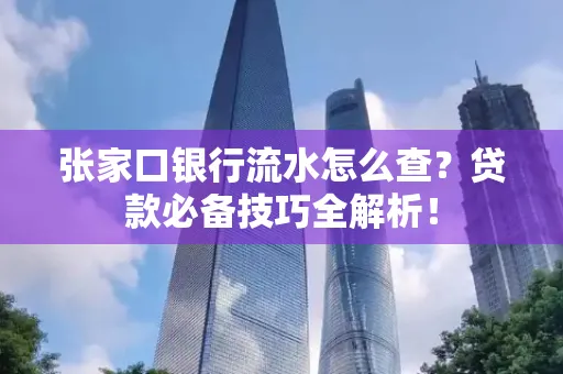 张家口银行流水怎么查?贷款必备技巧全解析!