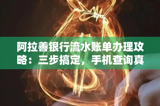 阿拉善银行流水账单办理攻略:三步搞定,手机查询真方便