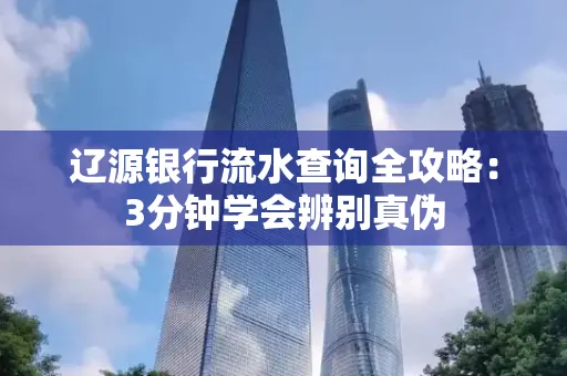 辽源银行流水查询全攻略:3分钟学会辨别真伪