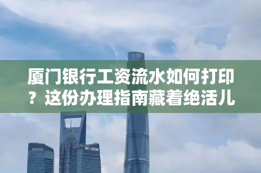 厦门银行工资流水如何打印?这份办理指南藏着绝活儿!