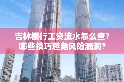 吉林银行工资流水怎么查?哪些技巧避免风险漏洞?