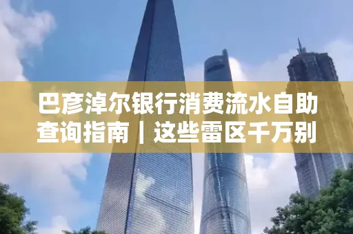 巴彦淖尔银行消费流水自助查询指南|这些雷区千万别踩