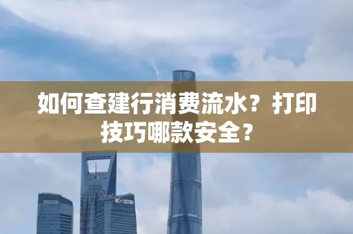 如何查建行消费流水?打印技巧哪款安全?